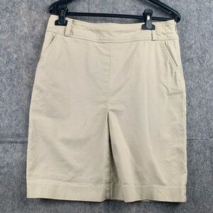 Lilly Pulitzer‎ Women's Skirt Tan Khaki Cotton Front Pleat Side Pockets Sz 2